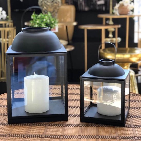 Picture of Dome Lantern - Black 37cmH