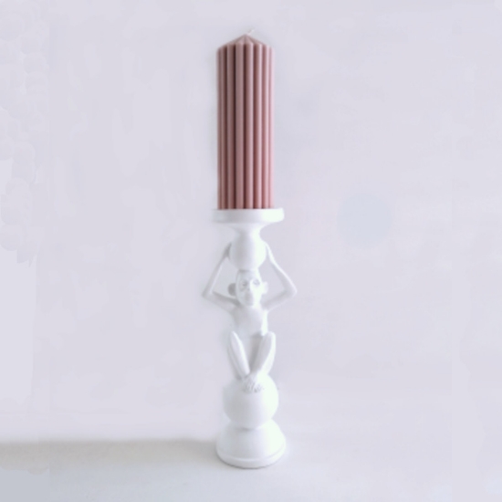 Picture of Monkey Candle Holder - White
