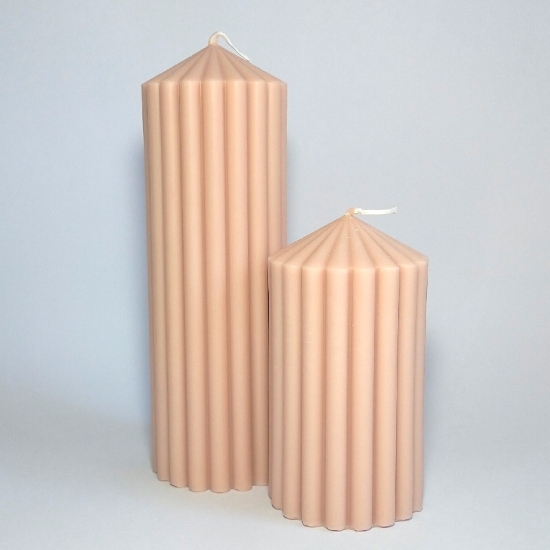 Picture of Ribbed Pillar - Soy Candle Set