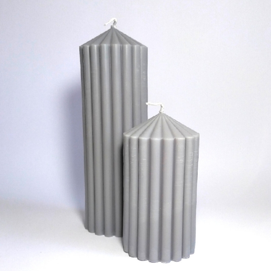 Picture of Ribbed Pillar - Soy Candle Set